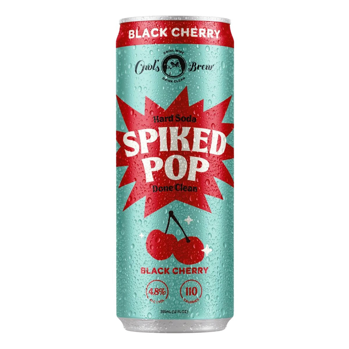 Owl's Brew Black Cherry Spiked Pop Hard Soda