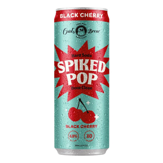 Owl's Brew Black Cherry Spiked Pop Hard Soda