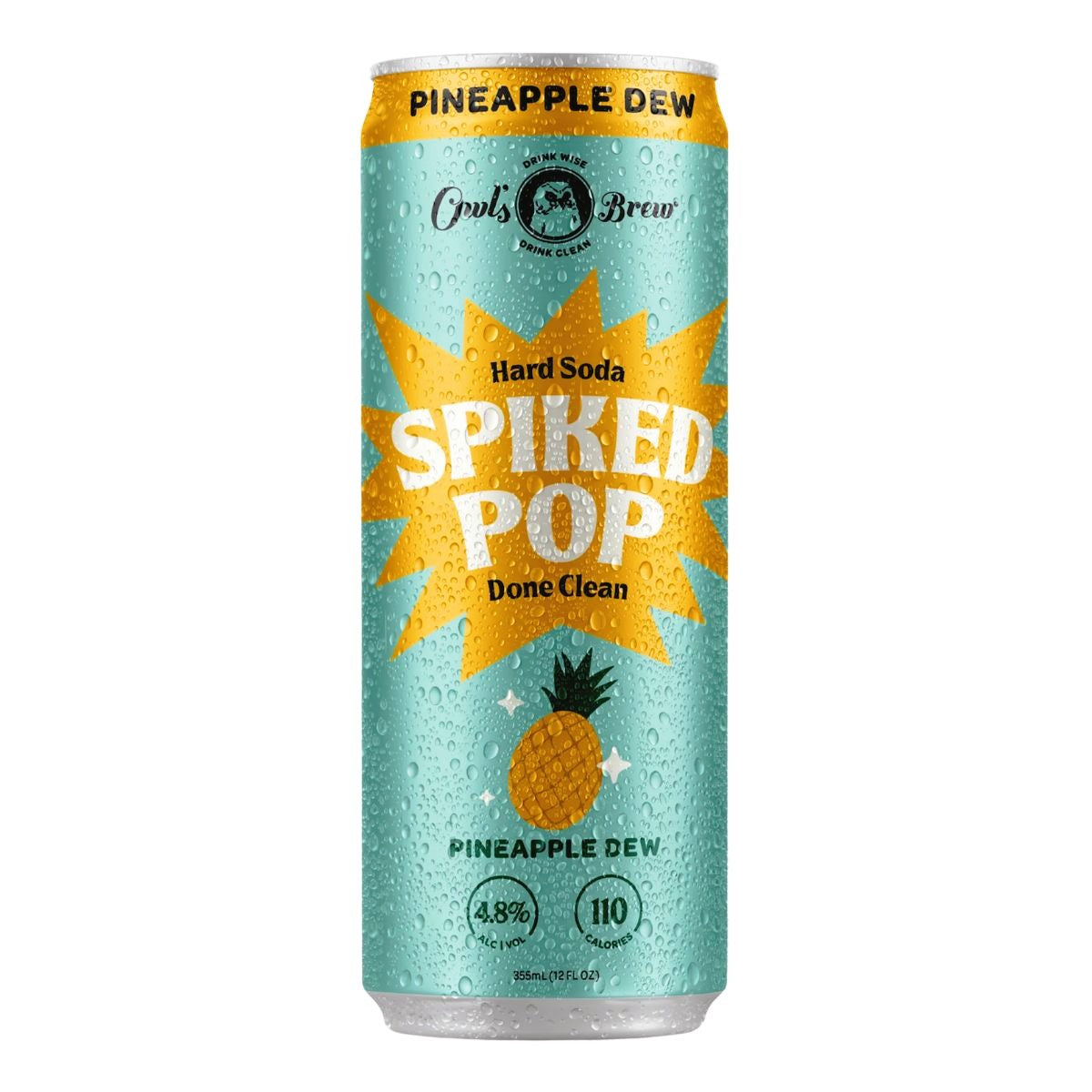 Owl's Brew Pineapple Dew Spiked Pop Hard Soda