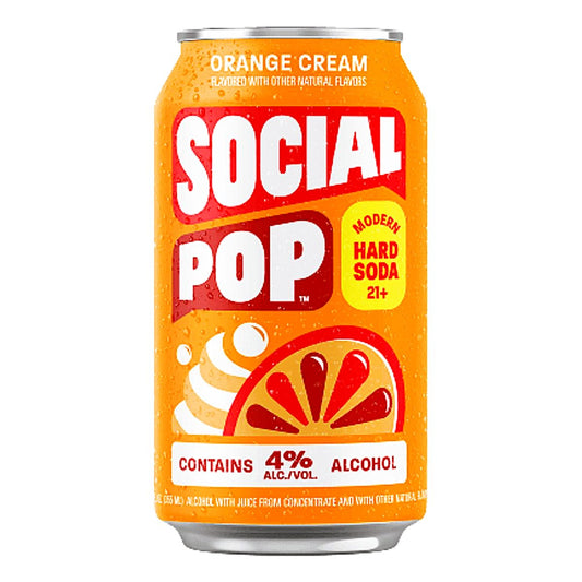 Social Pop Orange Cream Hard Soda