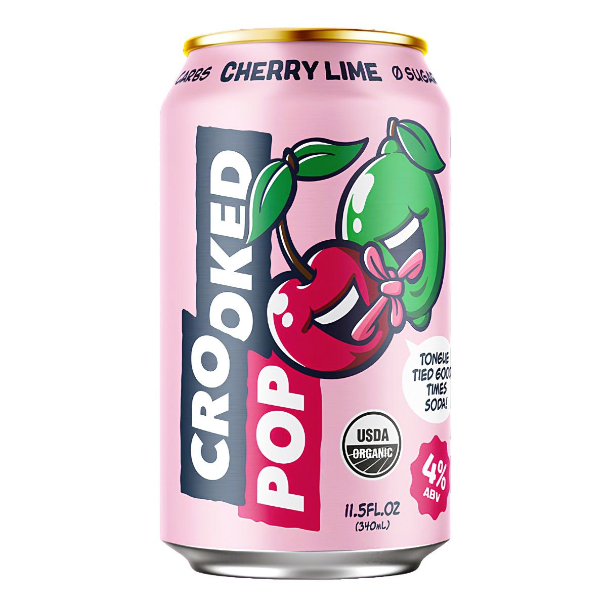 Crooked Pop Cherry Lime Hard Soda