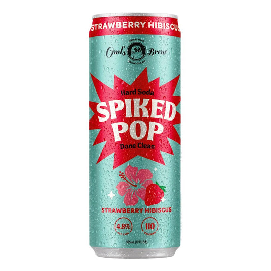 Owl's Brew Strawberry Hibiscus Spiked Pop Hard Soda