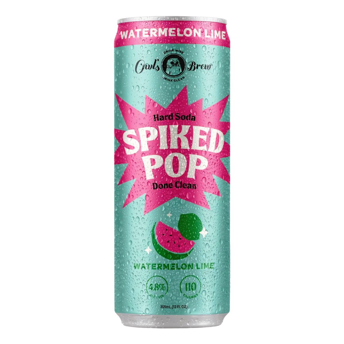 Owl's Brew Watermelon Lime Spiked Pop Hard Soda