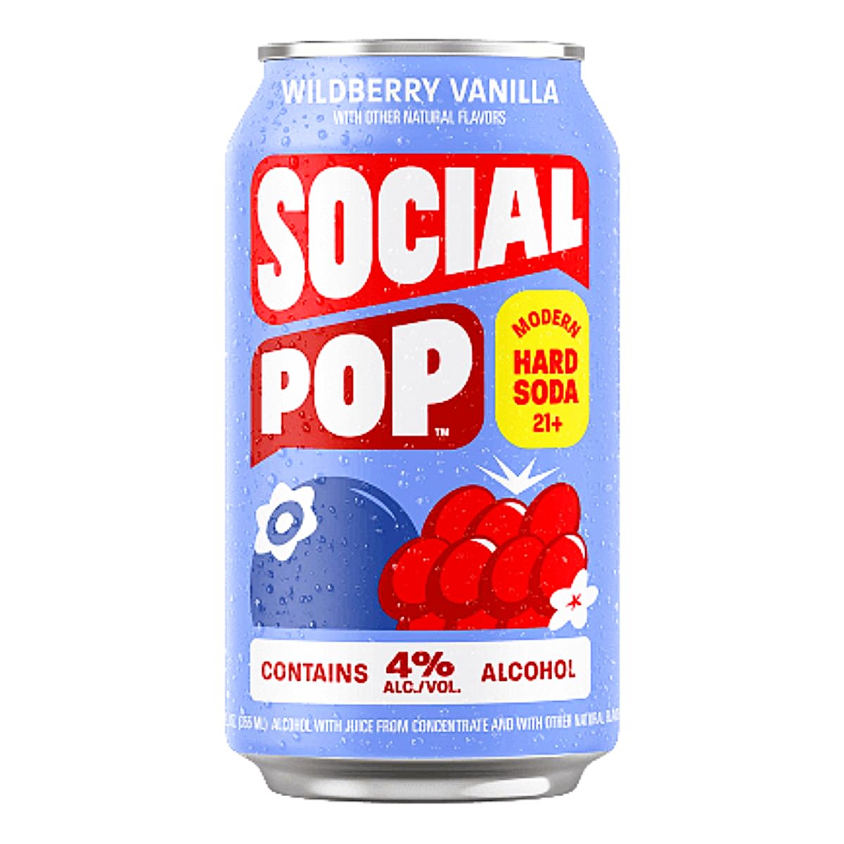 Social Pop Wildberry Vanilla Hard Soda