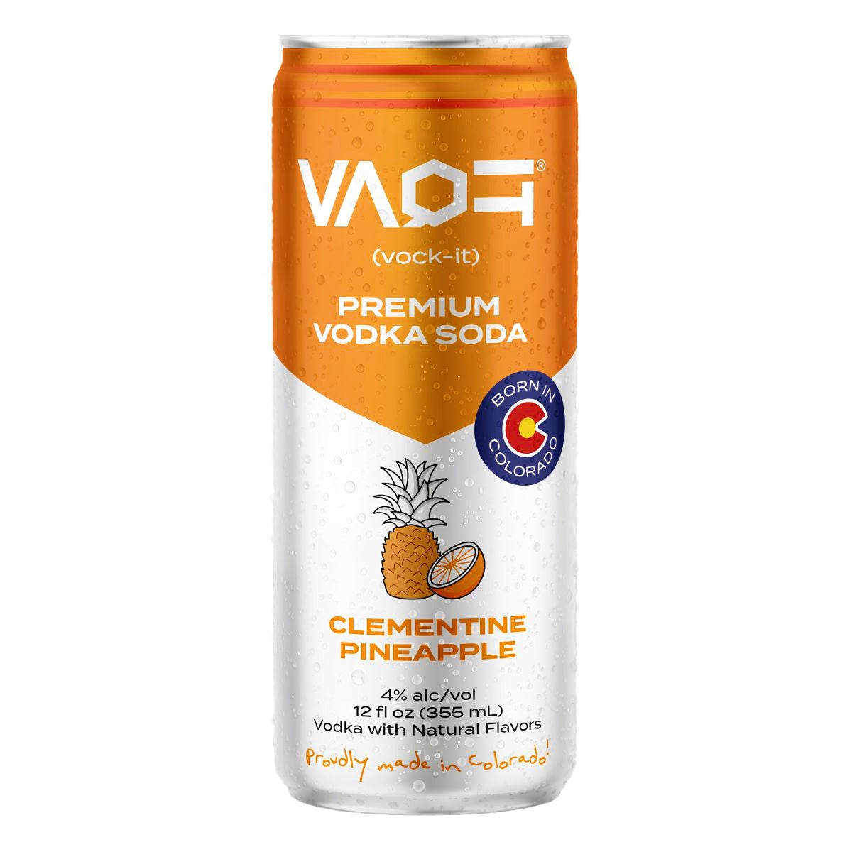 VAQIT Clementine Pineapple Vodka Soda